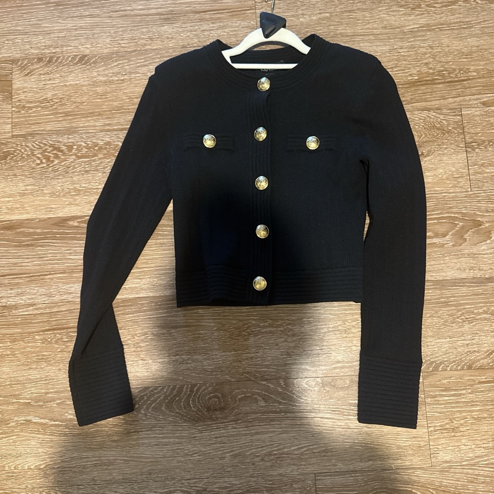 Express Black Blazer with Gold Buttons